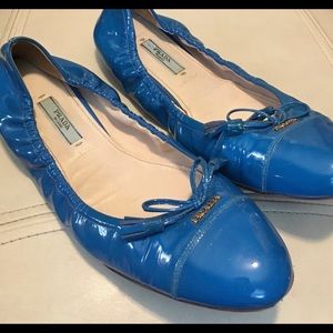 Prada Electric Blue Flats